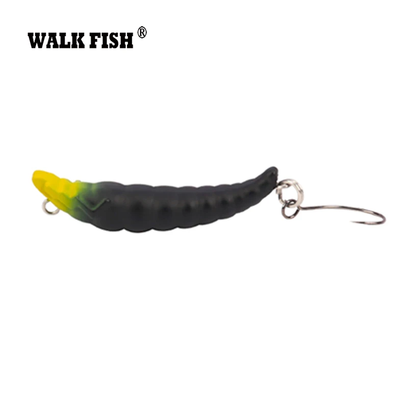 Walk Fish, 1 шт., мини-приманка-карандаш, 3,5 см, 2,4 г, медленное погружение, Реалистичная червь, жесткая рыболовная приманка-форель, приманка, владелец одного крючка, HH042 - Цвет: DW054 006