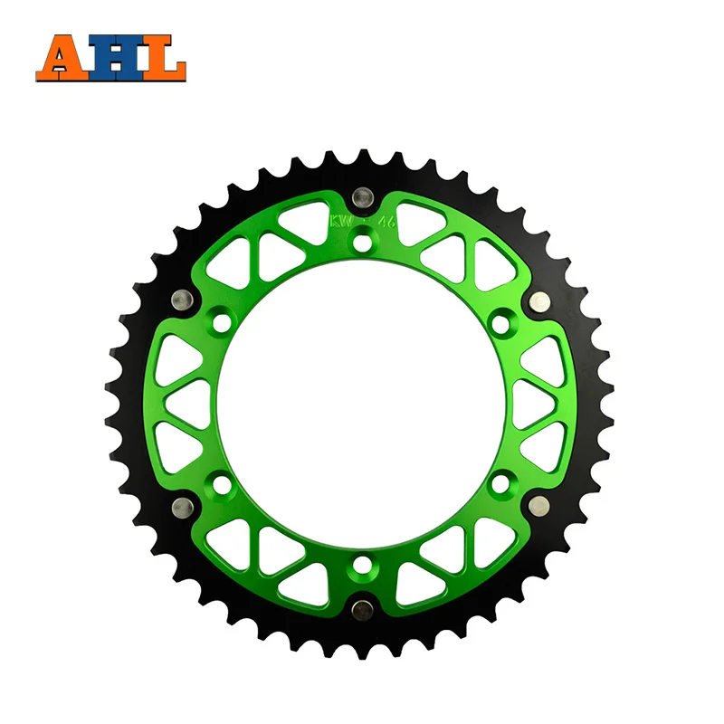 

AHL 46T High Performance Motorcycle Steel Aluminum Composite Rear Sprocket for KAWASAKI KDX 200 KDX200 2007-2014