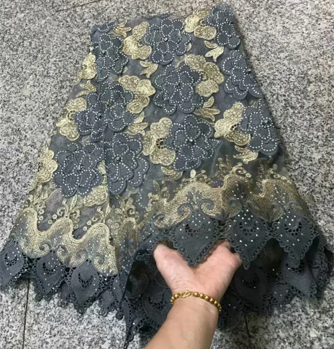 Embroidery-Beads African High Quality French Tulle Lace Fabric 2018 New Arrival good w7-30pp | Дом и сад