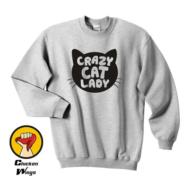 Женская рубашка с надписью Crazy Cat Tumblr милые котята в стиле Instagram свитшот круглым