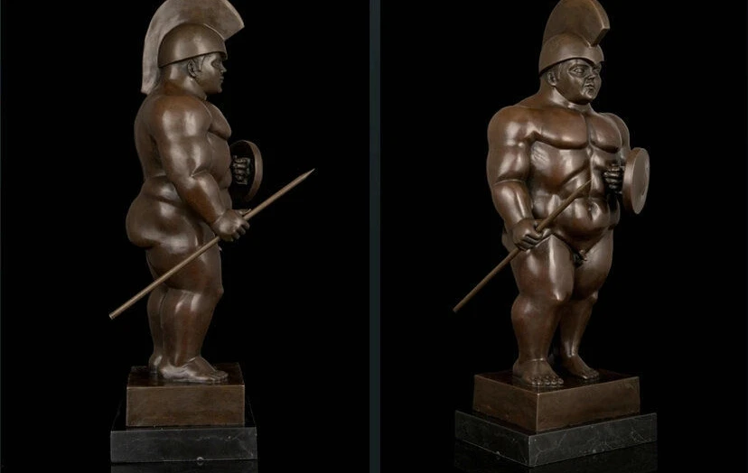 Бесплатная доставка скульптура в стиле арт деко пухленький римский солдат