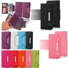 New 2017 Luxury Lichee PU Leather Magnetic Removable Detachable Wallet Flip Case Cover For iphone 7/7Plus/6 6S Plus/5/5S/SE/4/4S