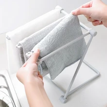 1 шт. складной кухонное полотенце Полотенца хранения Holder вешалка Организатор Кухня Ванная комната бутылки сухой Кубок стока Стенд складной Блюдо