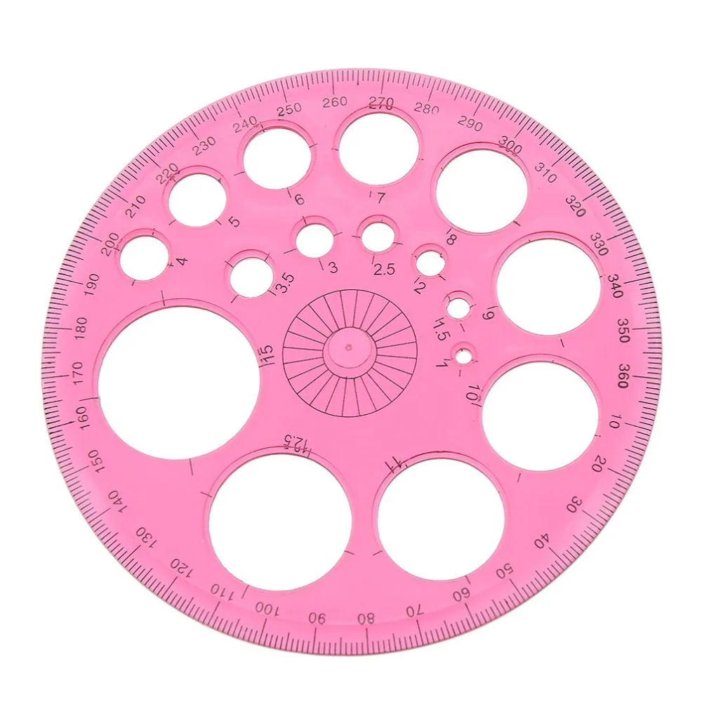 

XRHYY 1 Pieces Patchwork Circular Template Ruler 360 Degree Full Circle Protractor Fashion New random for product colour