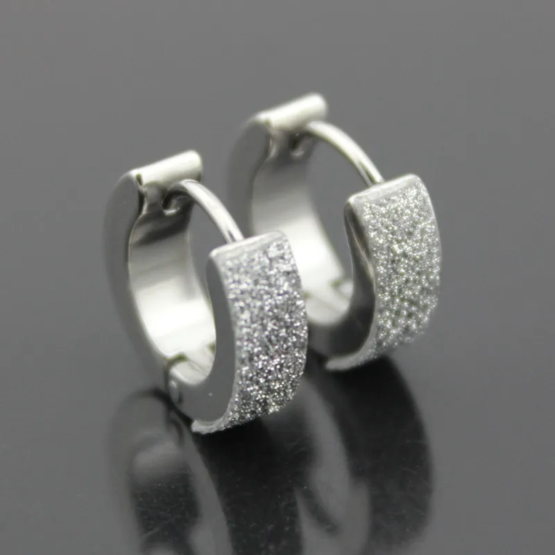 Серьги гвоздики с греческим ключом из нержавеющей стали 316L