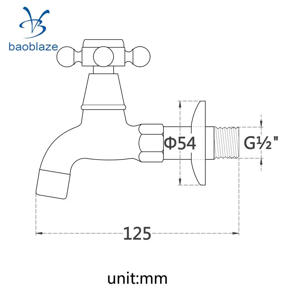 Antique Brass Wall Mount Outdoor Faucet Garden Bibcock Tap Mop Pool Faucet Laundry Sink Cold Water Tap