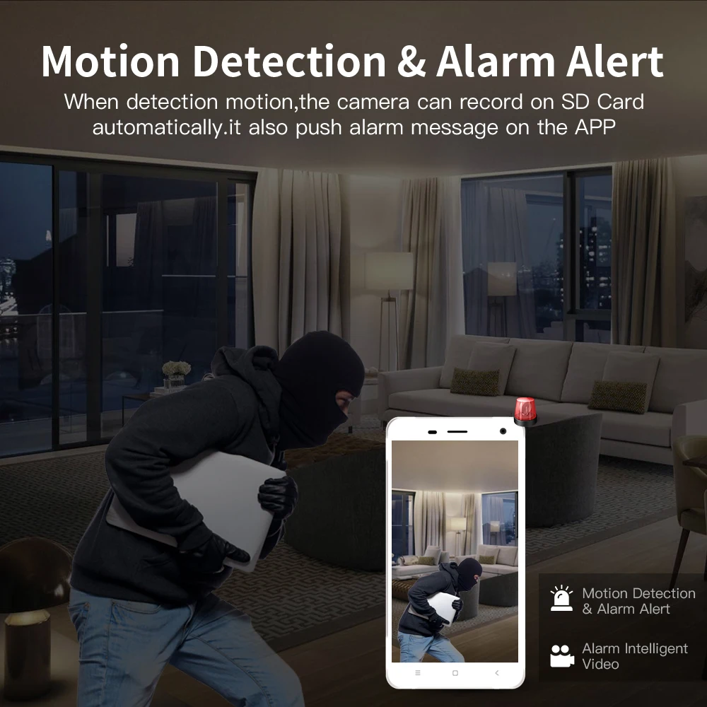 Comprar SDETER 1080P cámara inalámbrica WIFI seguridad IP cámara CCTV cámara para mascotas 720P vigilancia P2P visión nocturna bebé Monitor Cámara WIFI