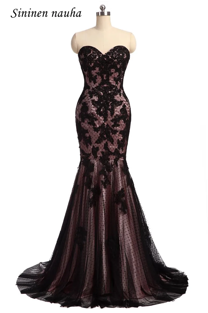 

Elegant Evening Party Dresses Long Lace Appliques Mermaid Tulle Plus Size Prom Formal Dress Vestidos De Festa Robe De Soiree 87