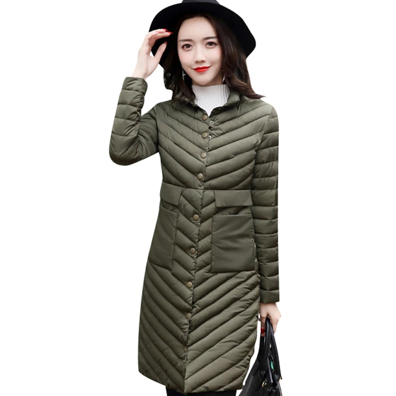 

2017New South Korean Version Winter Jacket Long Sleeve Coat High-end Temperament Cultivate One's Lig Htweight Cotton Jacket