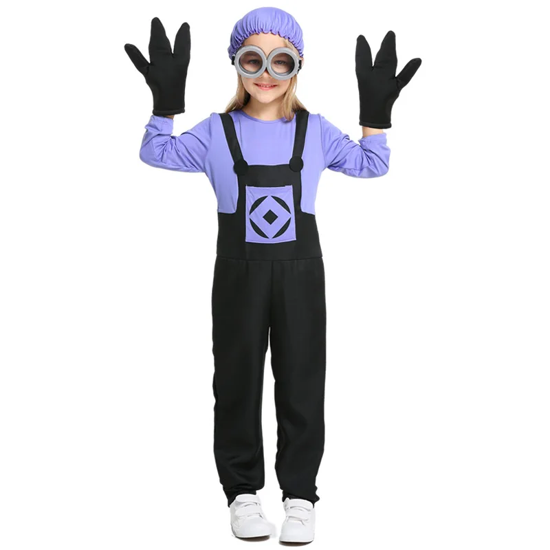 Забавные Фиолетовый зла фаворитами Косплэй костюм родительский ребенок взрослые аниме Косплэй комбинезон костюм