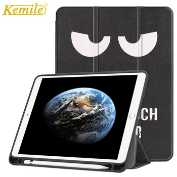 

Case For iPad 6th 2018 A1893 A1954 9.7 inch Kemile Ultra Slim Wake Up W Pencil Holder protection Cover for iPad 2017 9.7 Case