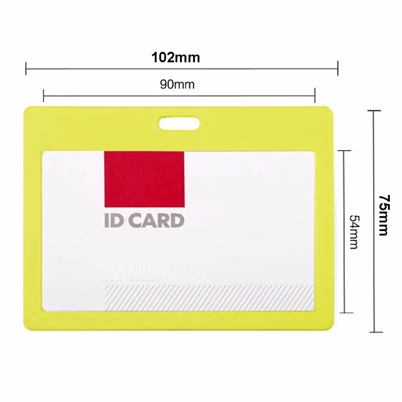 Cartão de Identificação Suportes com Cordão Cartão de Visita Titular do Cartão Material de Escritório Case Crachá Horizontal Estilo Escola Papelaria 10 Pçs 14 cordão caso cartão de visita crachá titular