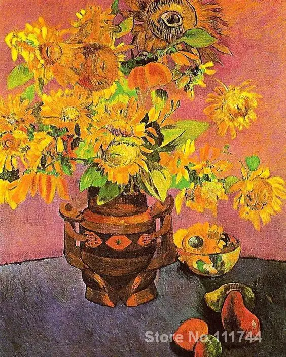 

French impressionists art Sunflowers and Mangoes by Paul Gauguin painting High quality Hand painted