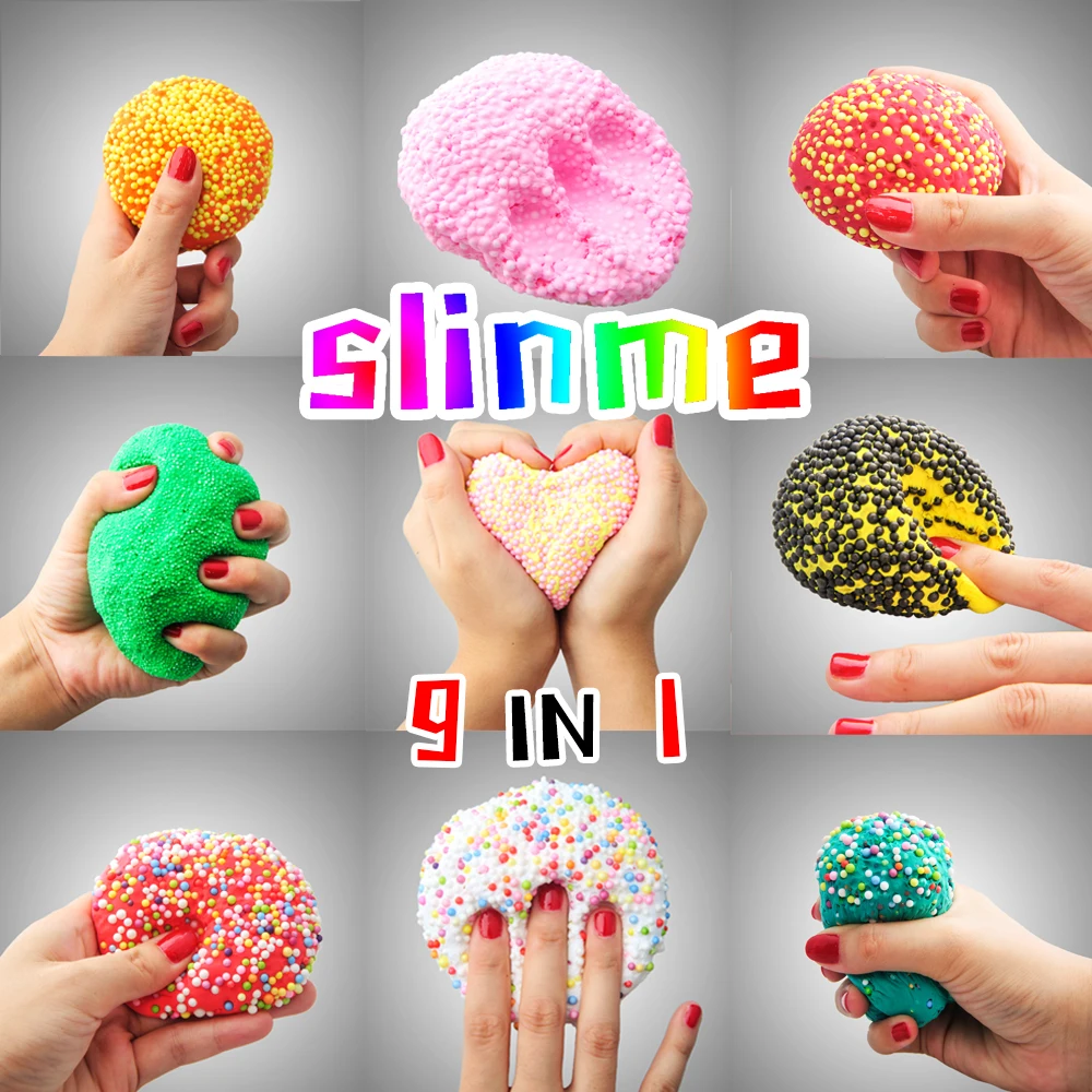 HSETIY Fluffy Foam Slime Scented Play Dough Kids Stress Relief Sludge