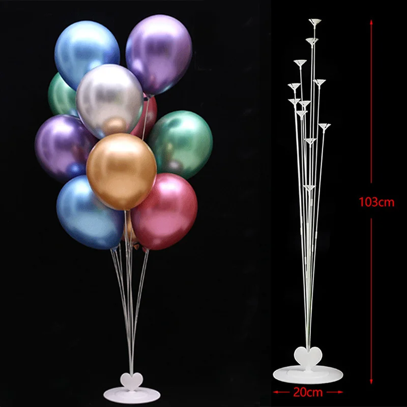 Светодиодный светильник, воздушные шары, колонна-подставка для стола, плавающий Свадебный декор, держатель для шарика, палочка для детского душа, украшение для детского дня рождения - Цвет: Balloon sticks 3