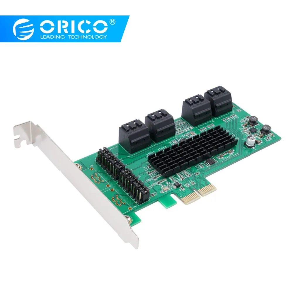 ORICO 8 портов SATA3.0 PCI-E Express карта расширения адаптер 6 Гбит/с PCI Express Marvell 9215 и Marvell 88SM970 чип управления для Windows