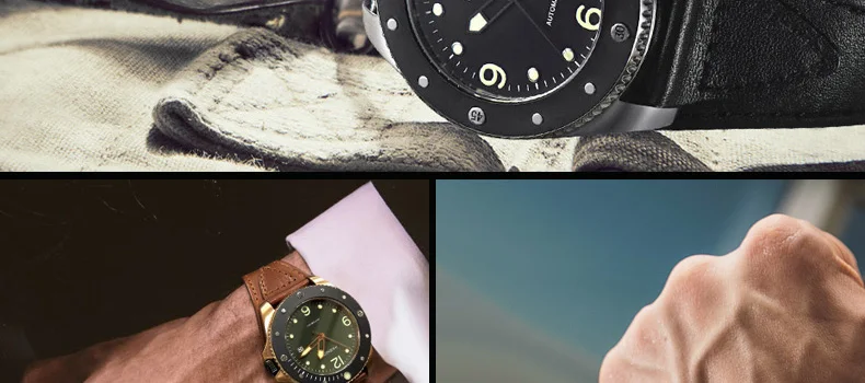 Parnis, 43 мм, мужские часы, механические, повседневные, вращающиеся, с керамическим ободком, для спорта, дайвер, автоматические часы Miyota 8215, для мужчин, подарок для мужчин