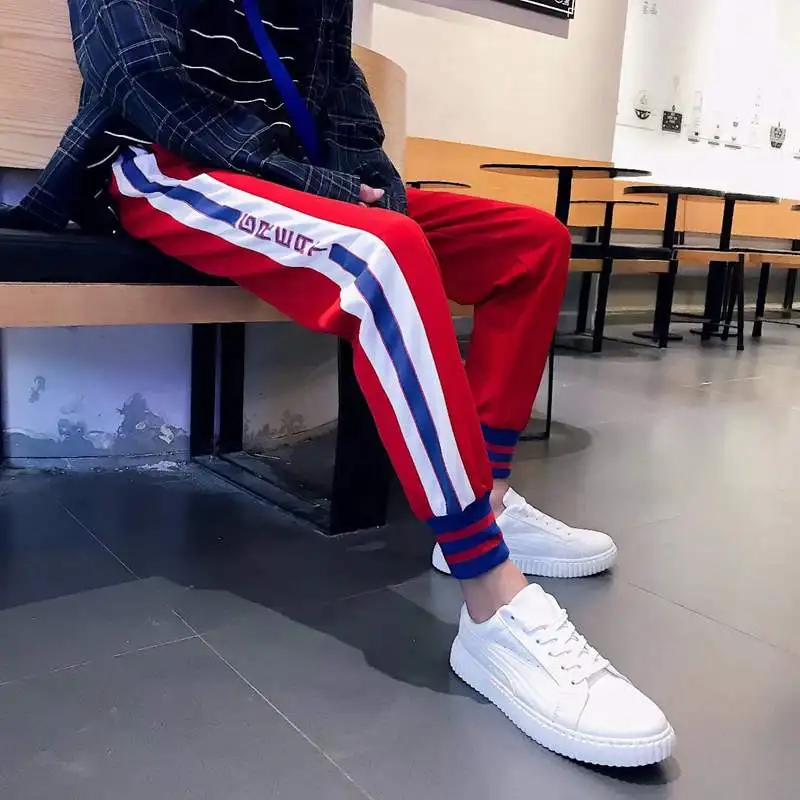 

2019 Summer Pants Men New sweatpants pair of leg slim hip hop pants nine men pants clothing joggers pantalon homme