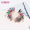 LUBOV – boucles d'oreilles brillantes avec ailes en strass, cristal acrylique, pierre pour femmes, Piercing, bijoux de mariage à la mode, cadeau de noël ► Photo 2/6