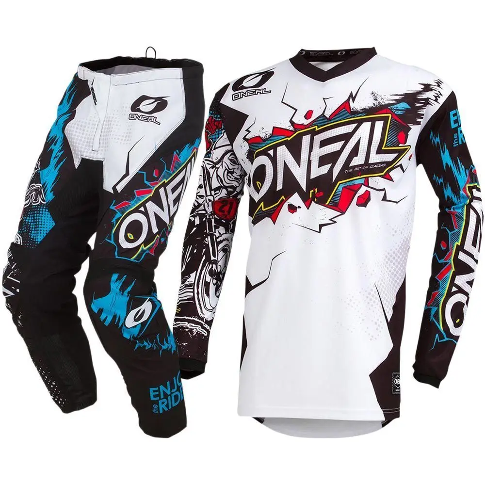 

2019 Off-road combo MX Element Villain Neon 3 colors Jersey Pants Motocross Gear Set Cycling pants combination