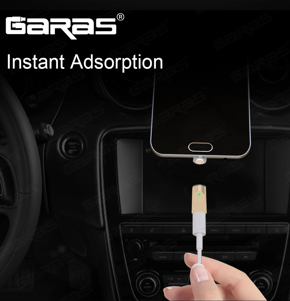 GARAS Магнитный usb type C адаптер для iphone/Micro/usb type c порт зарядное устройство и данных магнит адаптер для samsung/Xiaomi/huawei/LG