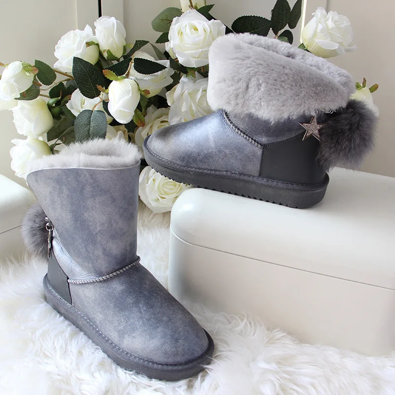 Buy New Arrival Australia Classic Women Boots Women s Genuine Sheepskin Leather Snow Boots Women Shoes