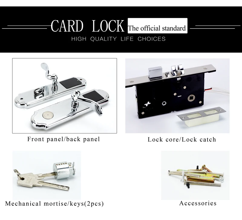 RFID Card Smart Lock Digital Keyless Intelligent Electronic Lock Door