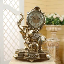 18 Inches Table Clock Europe Type Restoring Ancient Elephant Clock Antique Clock Fashion Creative Decorative Furnishing Articles