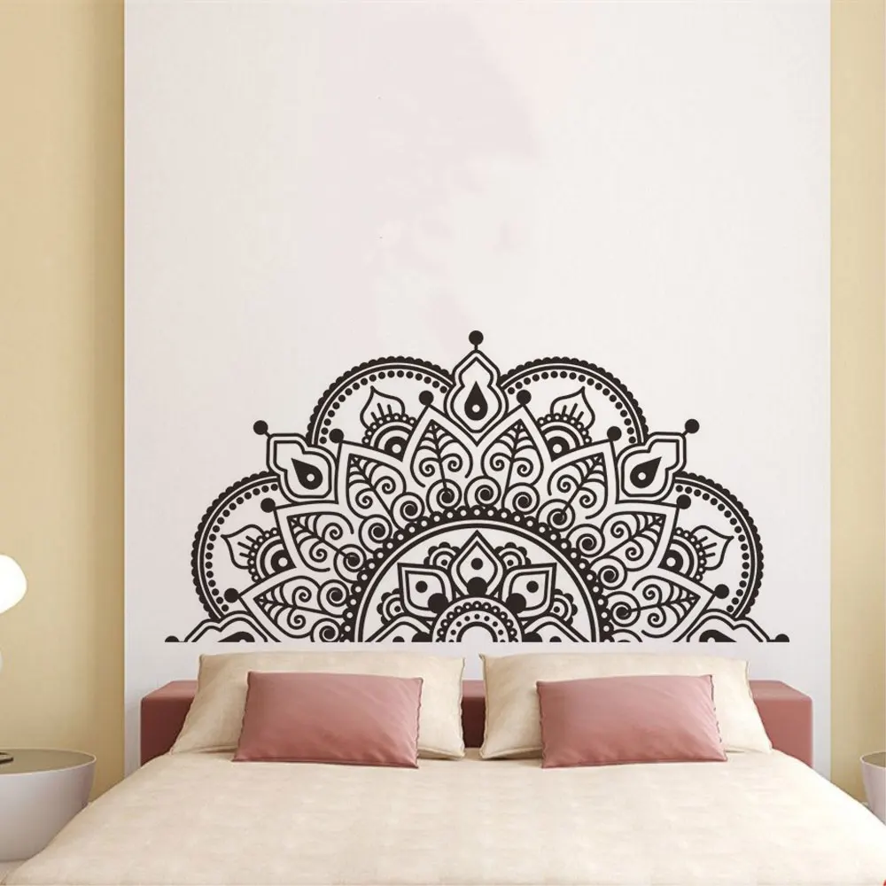 

Vinyl Sticker Wall Mandala Yoga Ideas Master Bedroom Headboard Art Pattern Vinyl Mural for Living Room AZ-23
