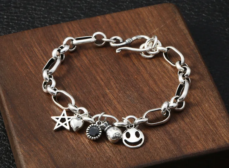 Charm women's bracelets Bangle 925 Sterling Silver fine Jewelry for men femme friendship Bracelet accesorios mujer B29