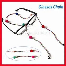 20 штук Красочные жемчужина плюшевые бисером очки цепи Нескользящие солнцезащитные очки для чтения шнура Бесплатная доставка