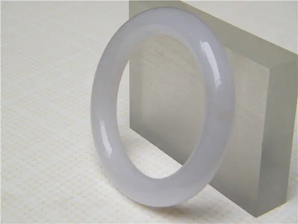 

FREE SHIPPING>>>@@ NEW VINTAGE CHINA FASHION BEAUTIFUL NATURAL COLD WHITE JADE BRACELET 60MM NEW