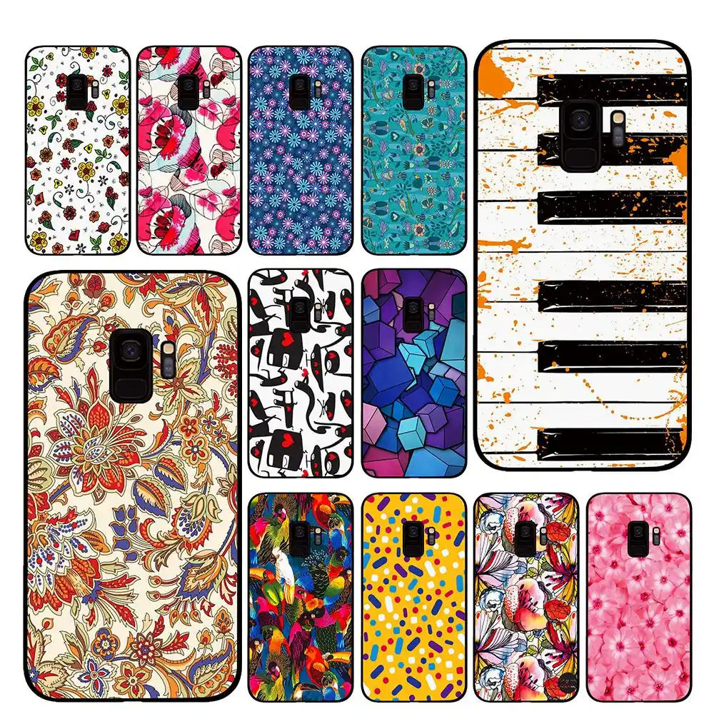 Girly Wallpaper Black Tpu Case For Samsung Galaxy S10 S10e S8 Plus