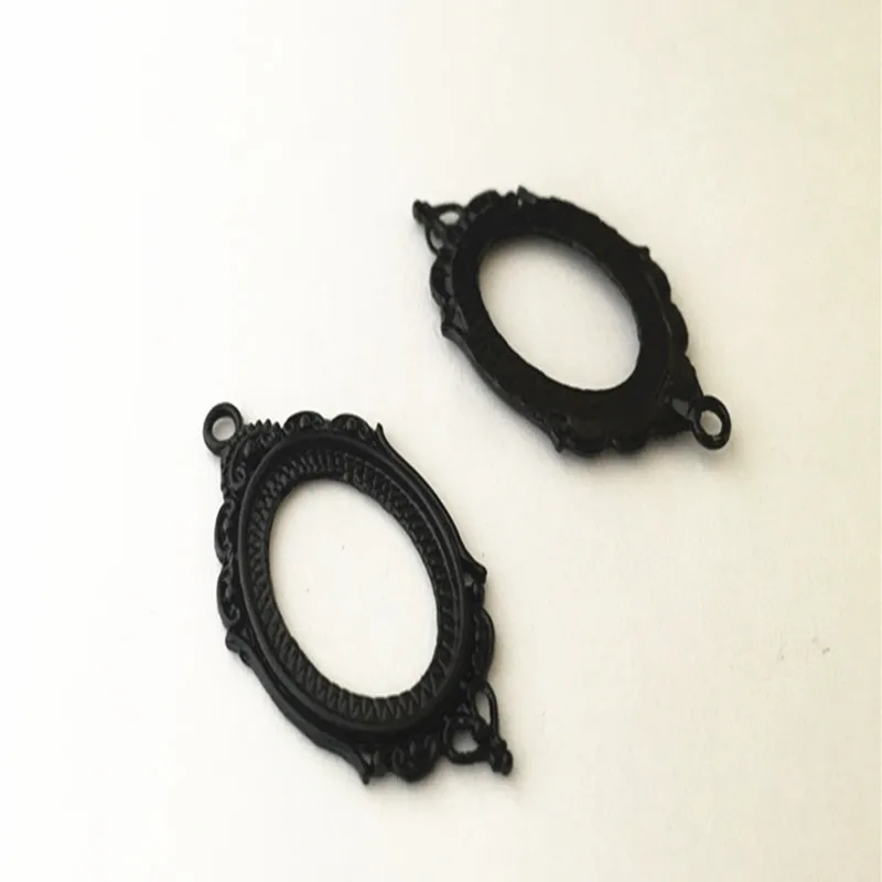 5 шт./компл. 18 мм x 25 черная основа Подвески Аксессуары ожерелье Шарм соединитель |