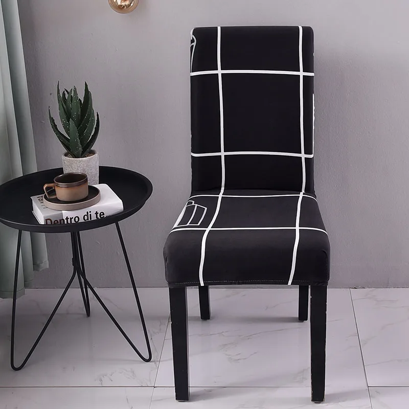 Спандекс съемный чехол для стула тянущийся протектор стула для столовой противогрязный моющийся столовый набор крышка домашний декор 1 шт - Цвет: Pattern 15