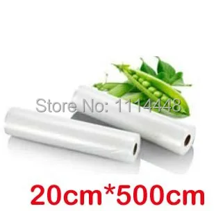 

2 rolls 20cm*500cm Vacuum Bags Storage Roll Bag w/ Embossed Microchannel