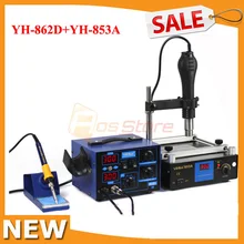 110 В/220 В YH-862D+ 853A 2 в 1 Preheat паяльная станция BGA Preheating паяльная станция