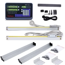 DRO 2 Axis digital readout +2pcs 50-1000mm linear scale linear encoder linear ruler for Drill/EDM/Milling/Grinding/Lathe Machine DRO 2 Axis digital readout +2pcs 50-1000mm linear scale linear encoder linear ruler for Drill/EDM/Milling/Grinding/Lathe Machine