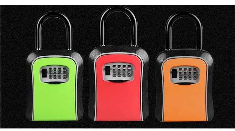 Outdoor Key Safe Box Hook Type Keys Storage Box Padlock Password Lock Alloy Steel Material Keys Security Organizer Boxes (1)