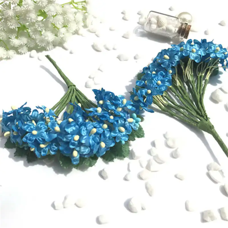 12 шт. Слива искусственный цветок ручной работы высокого класса свадебный diy