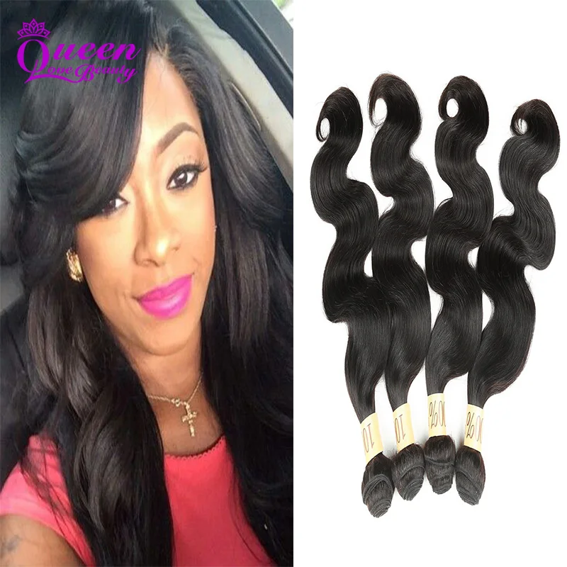 Cheap Cambodian Body Wave Virgin Hair 4Pc/lot Free shipping Human Weave Natural Black |