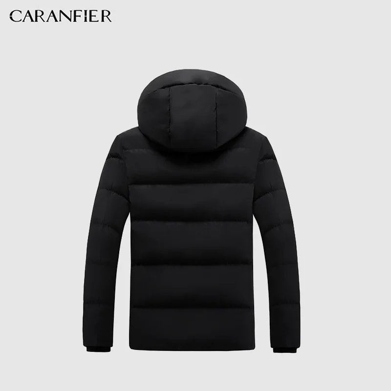 Новая парка CARANFIER 2019 мужские пальто зимняя куртка Мужская Утепленная