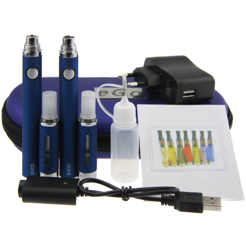 MT3 EVOD double kit electronc cigarette Rechargable 650mAh 900mAh 1100mAh EVOD Battery MT3 Atomizer E Cigarette with Case vape