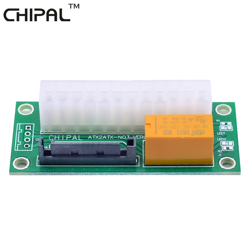 CHIPAL ATX 24Pin к 15Pin SATA карта PSU Двойной источник питания синхронизация стартер