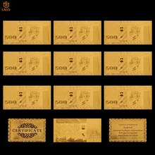 10 sztuk/partia Euro waluta kolekcje banknotów papierowych łotwa 500 Lats złote rachunki fałszywe pieniądze pamiątkowe prezenty hurtowych