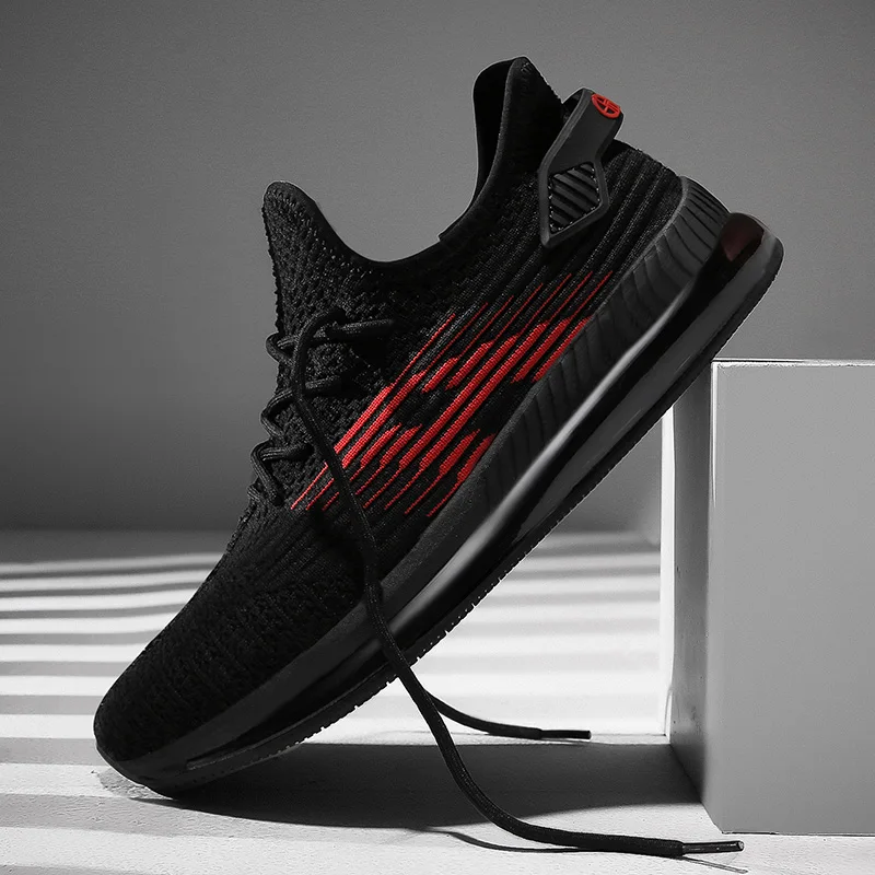 Hemmyi 2019 дышащие Air Sole кроссовки для мужчин Высокое качество удобные кроссовки со шнуровкой на Для мужчин Спортивная обувь черный, белый цвет