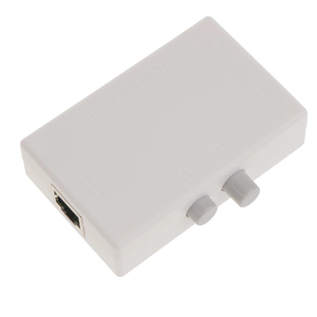 MT-VIKI 2Ports AB Manual Network Sharing Switch Box 100 Mbps 2 In 1 Out