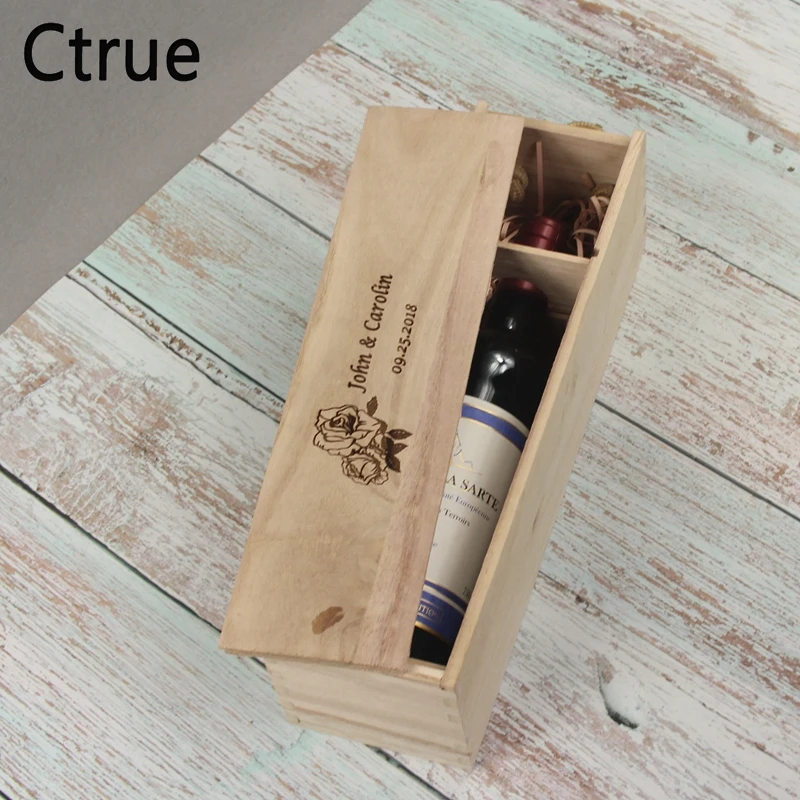 Personalized Wooden Wine Box Wedding Anniversary Gift ...