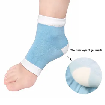 

1 pair High Quality Spa Gel Socks Pro Gel Heel Socks Moisturing feet care Cracked Foot Dry Hard Skin Protector Hot Selling P0232