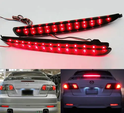 

Smoked Lens LED Rear Bumper Reflector Tail Brake Stop Light For Mazda 6 Mazda6 Atenza 2003-2008 2004 2005 2006 2007